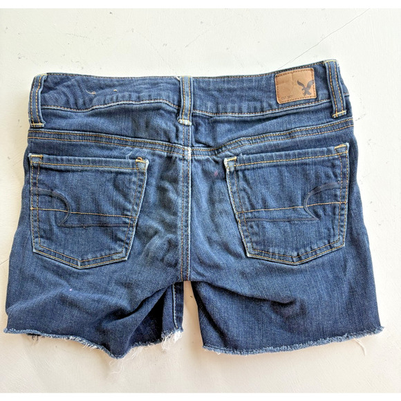 American Eagle Shorts Womens Sz 2 Dark Blue Bermuda Super Stretch, - Picture 4 of 4